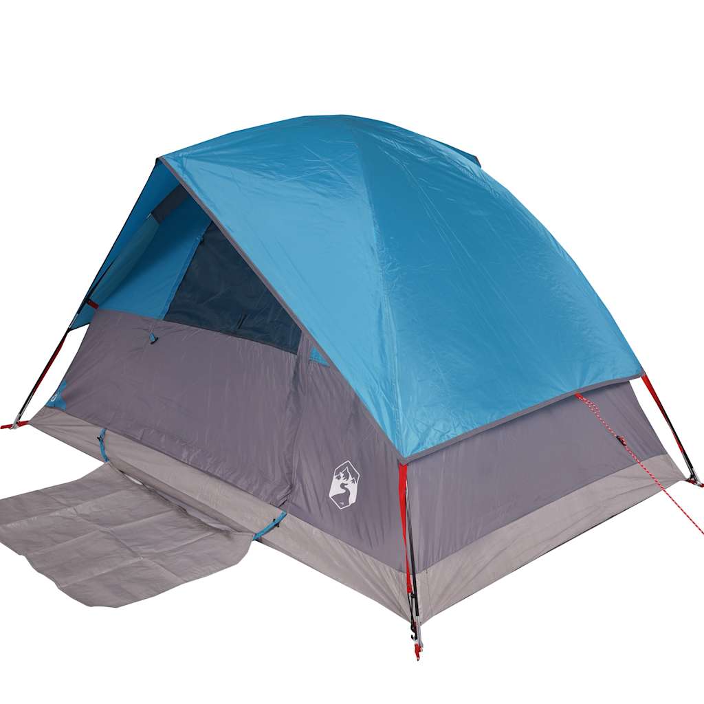 vidaXL Cort de camping cupolă pentru 2 persoane, albastru, impermeabil