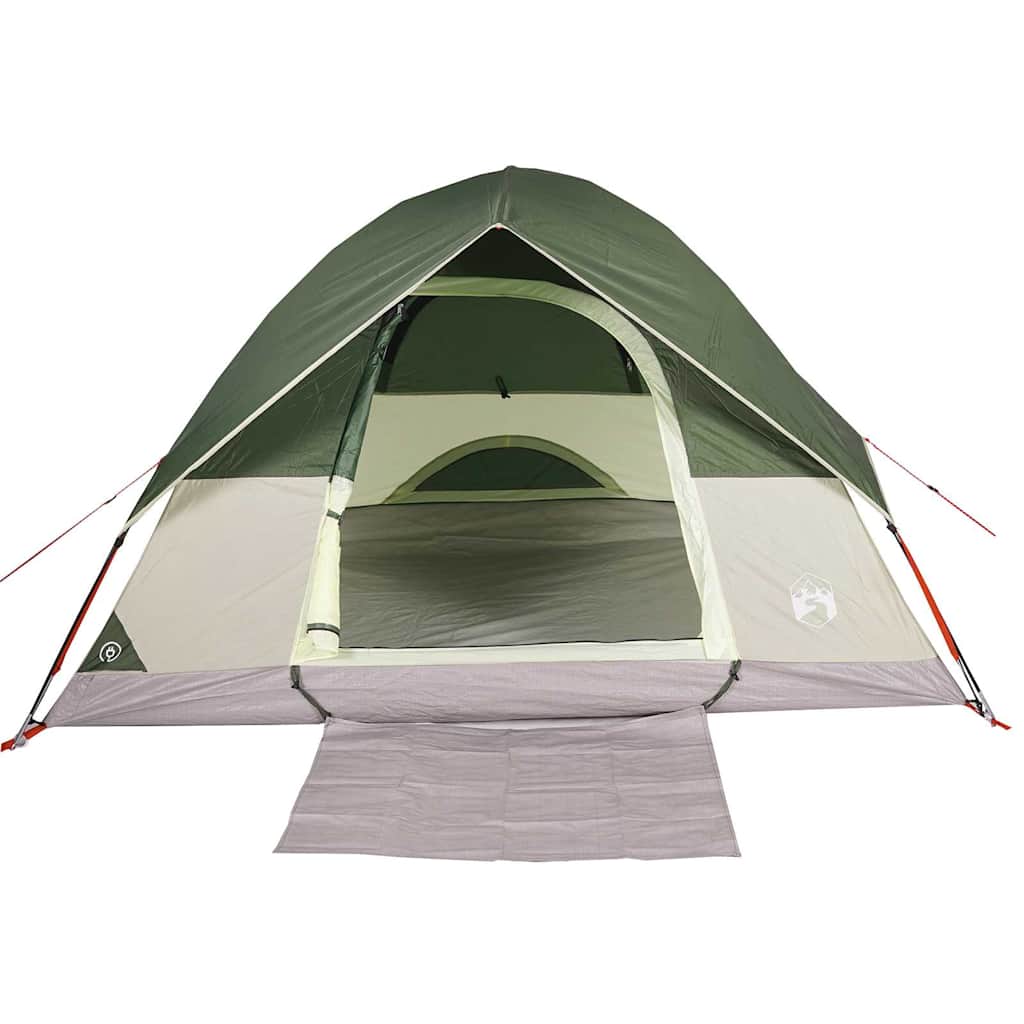 vidaXL Cort de camping cupolă pentru 3 persoane, verde, impermeabil