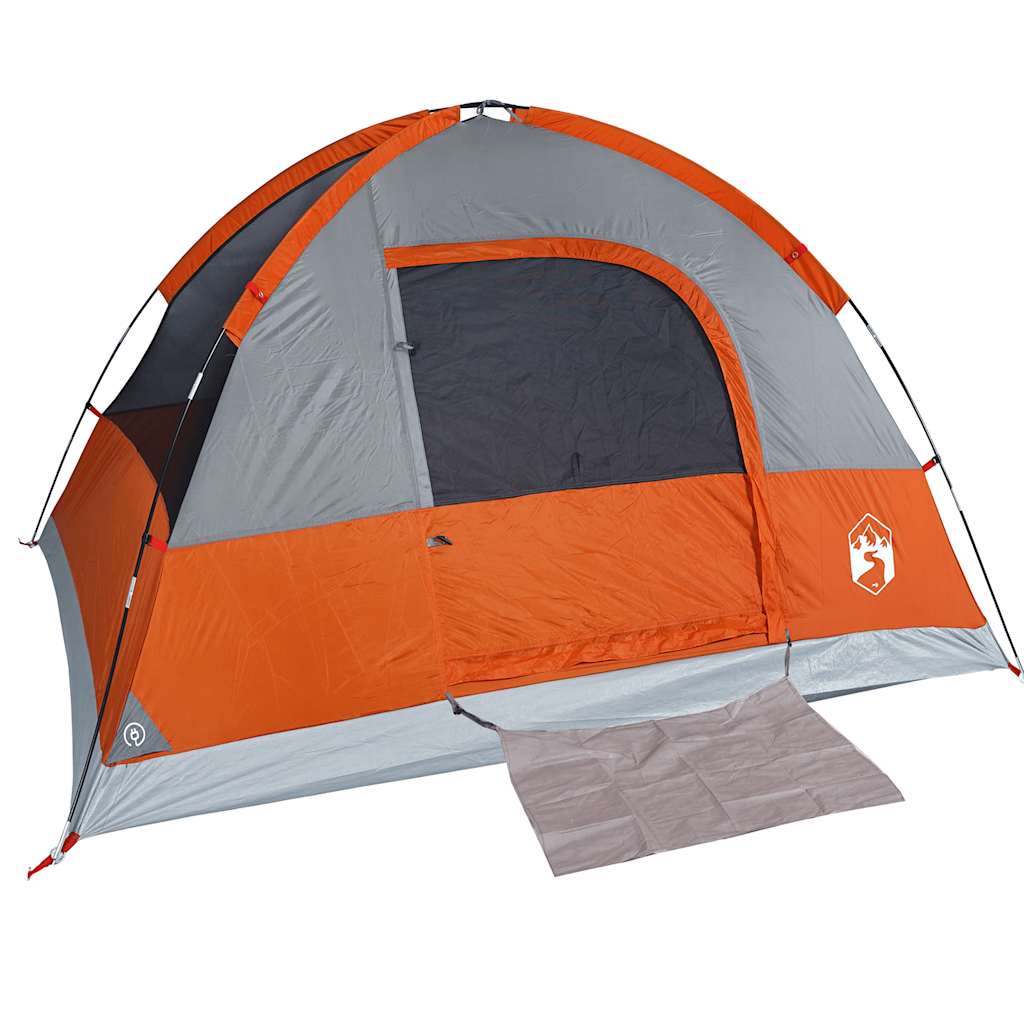 vidaXL Cort de camping cupolă 3 persoane, portocaliu, impermeabil vidaXL Cort de camping cupolă 3 persoane, portocaliu, impermeabil