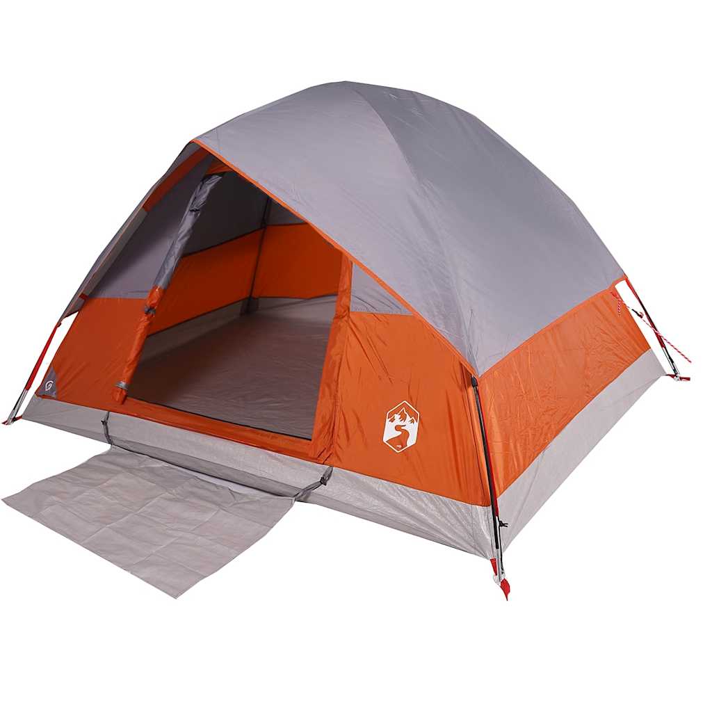 vidaXL Cort de camping cupolă 3 persoane, portocaliu, impermeabil vidaXL Cort de camping cupolă 3 persoane, portocaliu, impermeabil