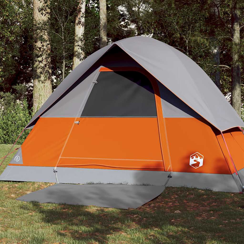 vidaXL Cort de camping cupolă 3 persoane, portocaliu, impermeabil vidaXL Cort de camping cupolă 3 persoane, portocaliu, impermeabil