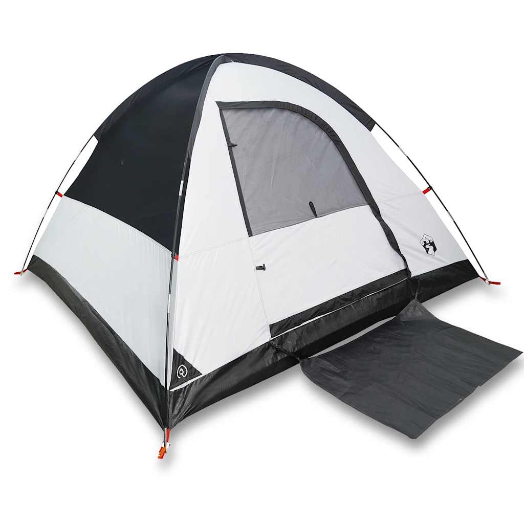 vidaXL Cort camping cupolă 3 persoane alb, țesătură opacă, impermeabil vidaXL Cort camping cupolă 3 persoane alb, țesătură opacă, impermeabil