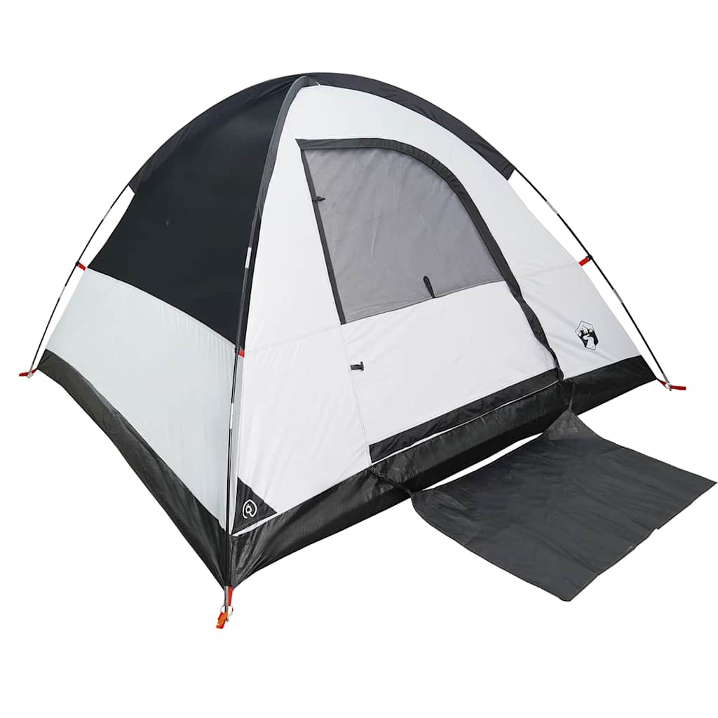 vidaXL Cort camping cupolă 3 persoane alb, țesătură opacă, impermeabil vidaXL Cort camping cupolă 3 persoane alb, țesătură opacă, impermeabil