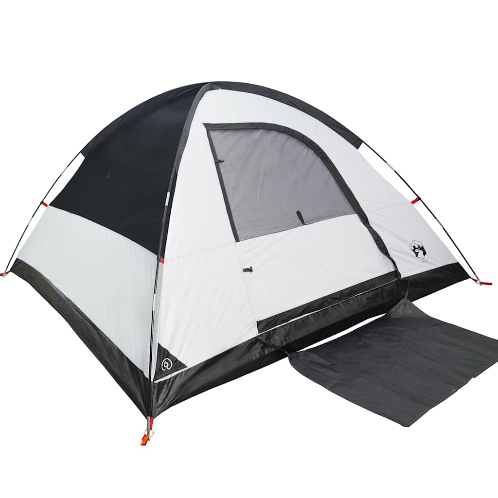 vidaXL Cort camping cupolă 4 persoane alb, țesătură opacă, impermeabil