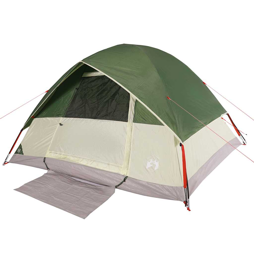 vidaXL Cort de camping cupolă pentru 6 persoane, verde, impermeabil