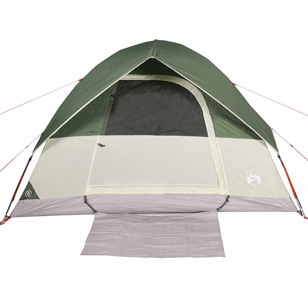 vidaXL Cort de camping cupolă pentru 6 persoane, verde, impermeabil