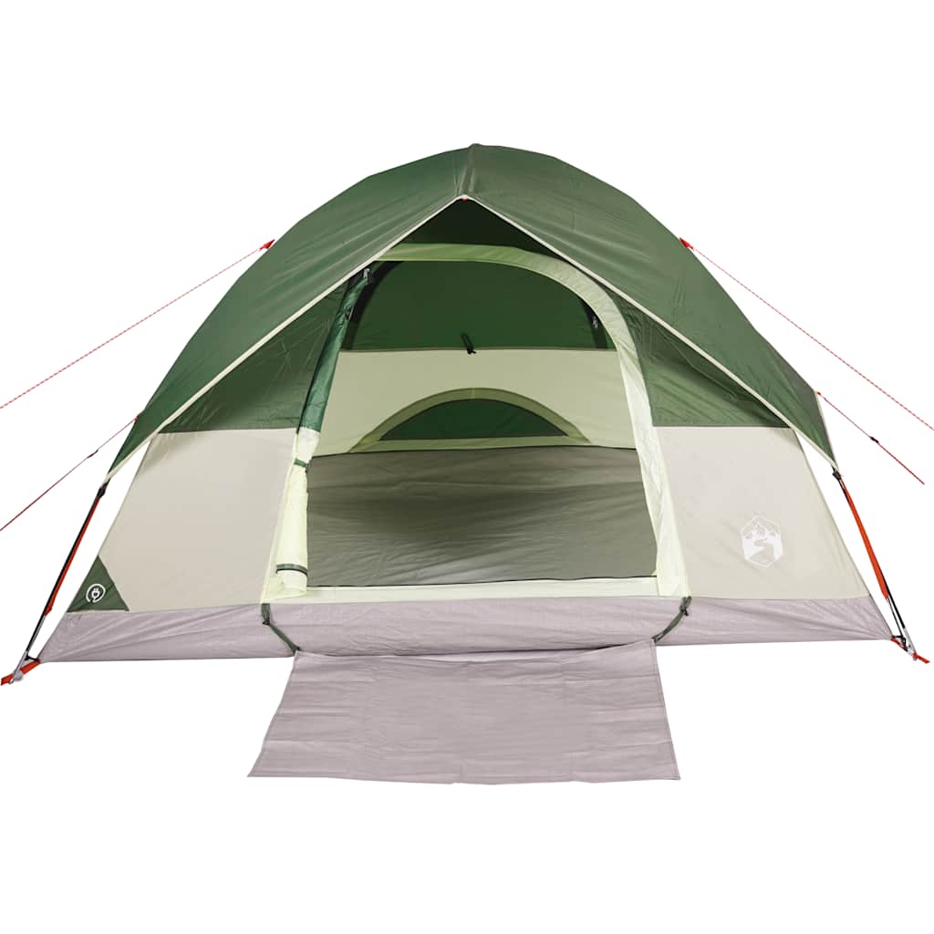 vidaXL Cort de camping cupolă pentru 6 persoane, verde, impermeabil
