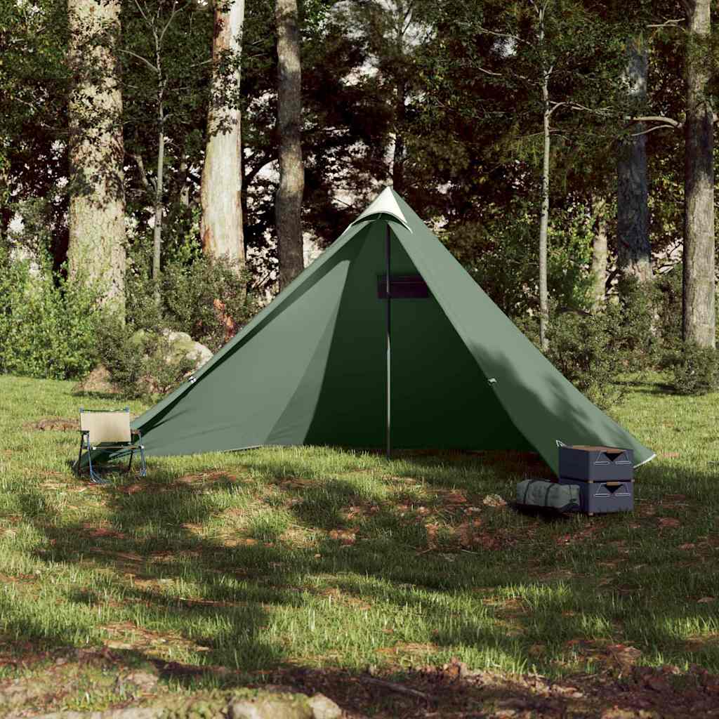 vidaXL Cort de familie tipi pentru 7 persoane, verde, impermeabil vidaXL Cort de familie tipi pentru 7 persoane, verde, impermeabil