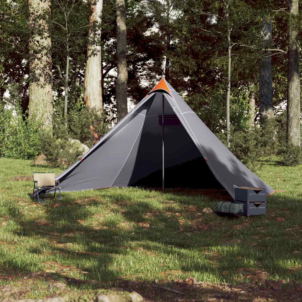 vidaXL Cort de familie Tipi pentru 7 persoane gri impermeabil vidaXL Cort de familie Tipi pentru 7 persoane gri impermeabil
