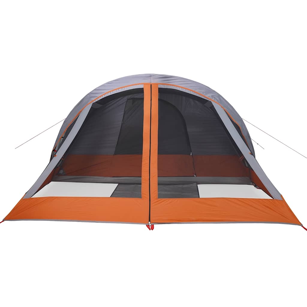 vidaXL Cabină cort de camping 4 persoane gri și portocaliu impermeabil vidaXL Cabină cort de camping 4 persoane gri și portocaliu impermeabil