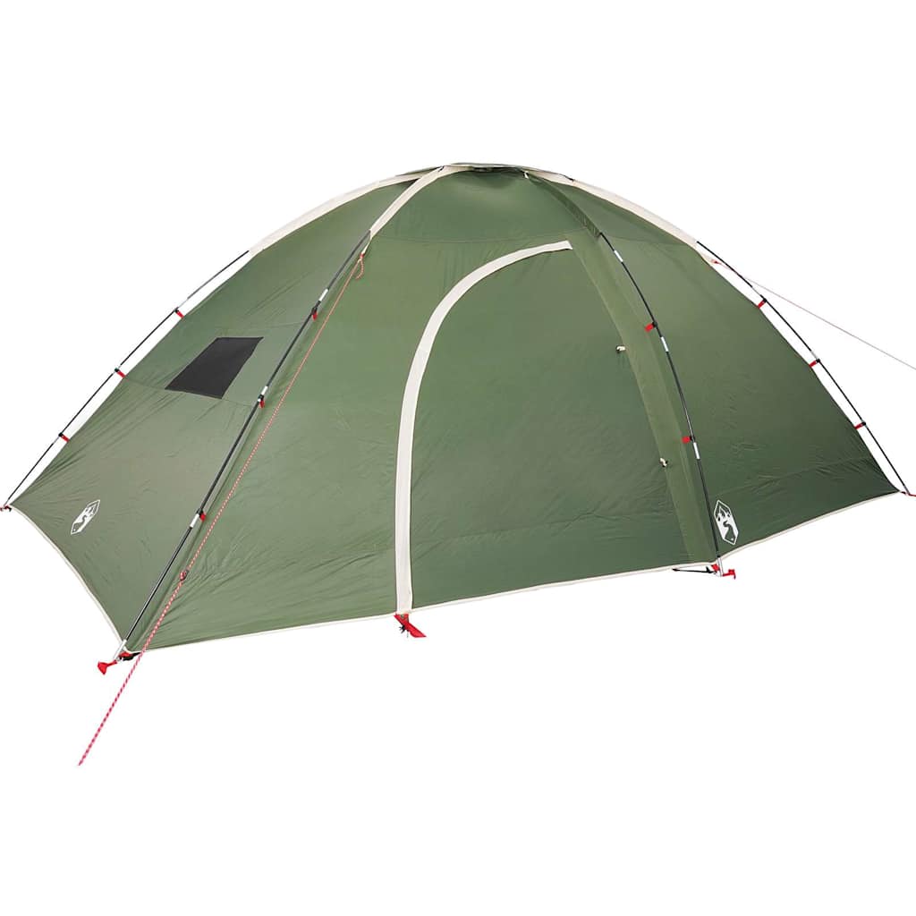 vidaXL Cort de camping pentru 8 persoane, verde, impermeabil