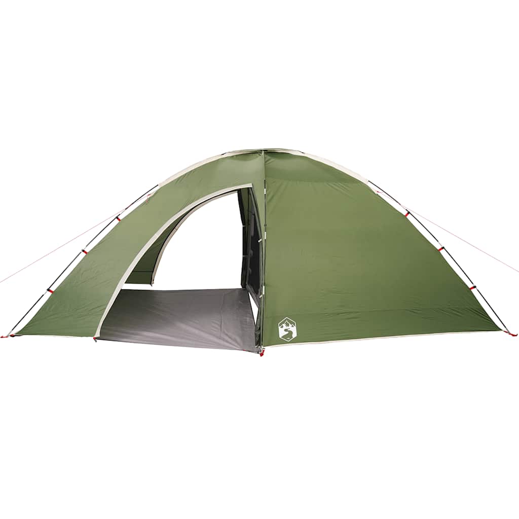 vidaXL Cort de camping pentru 8 persoane, verde, impermeabil