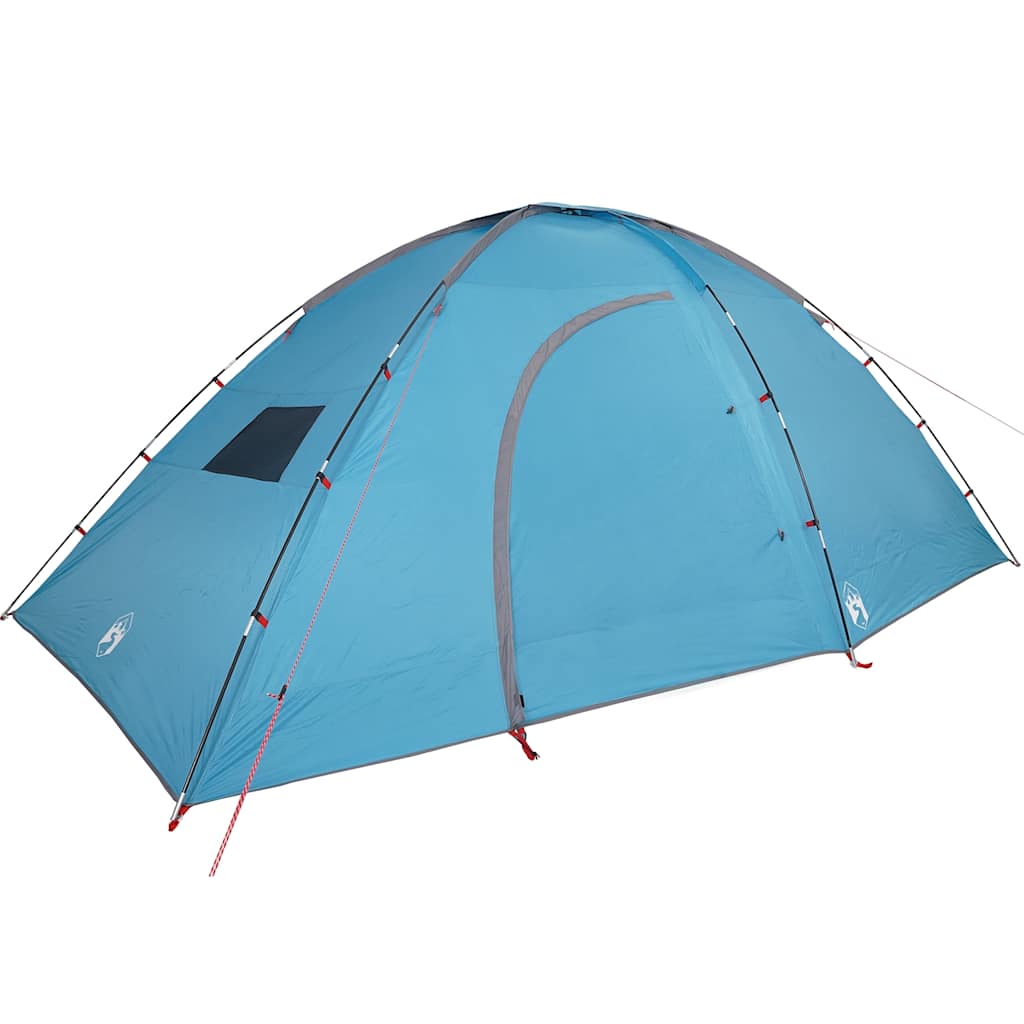 vidaXL Cort de camping pentru 8 persoane, albastru, impermeabil