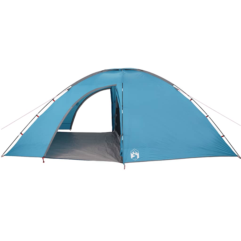 vidaXL Cort de camping pentru 8 persoane, albastru, impermeabil