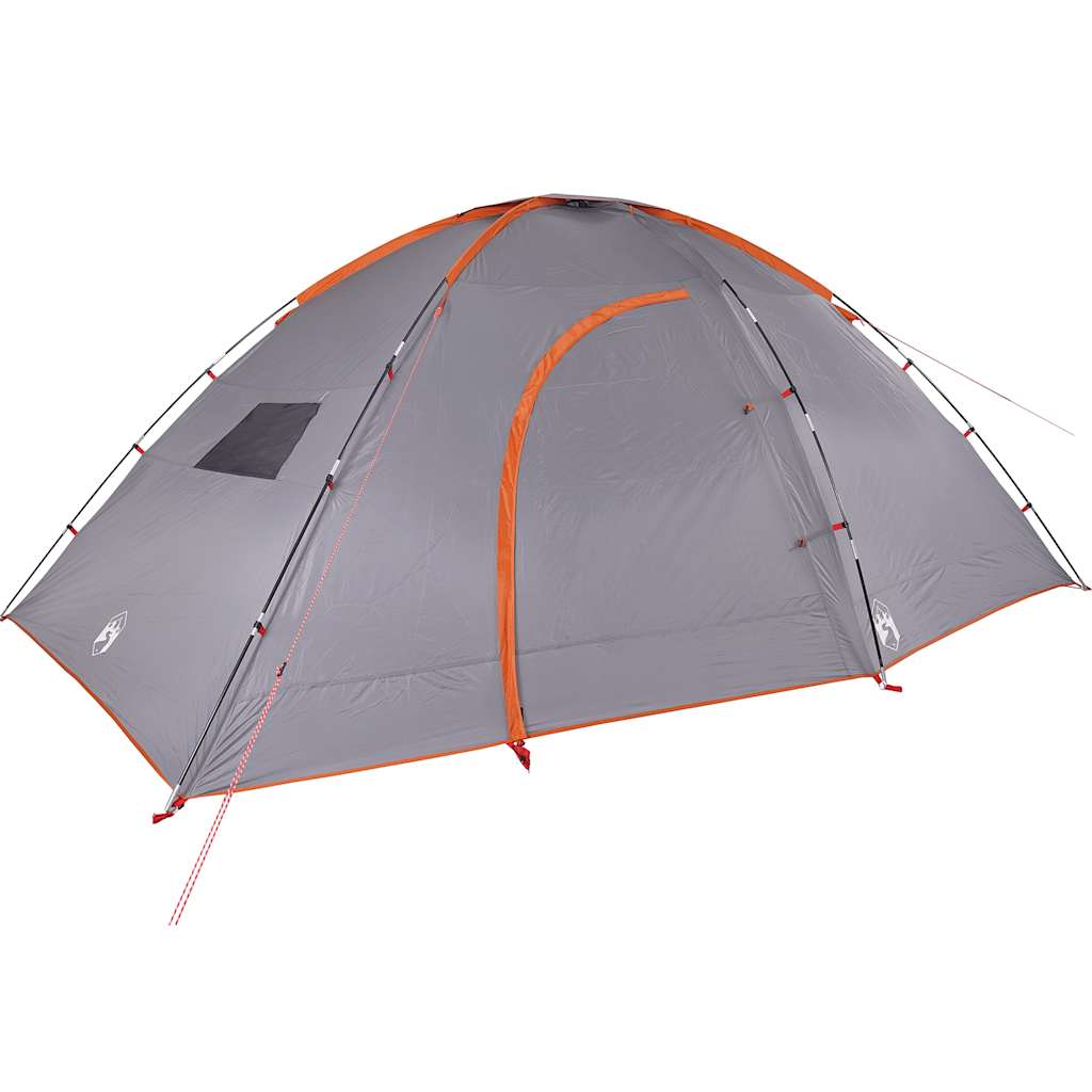 vidaXL Cort de camping pentru 8 persoane, portocaliu, impermeabil