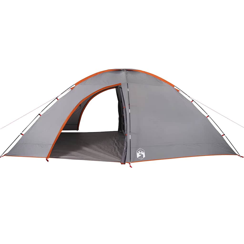 vidaXL Cort de camping pentru 8 persoane, portocaliu, impermeabil