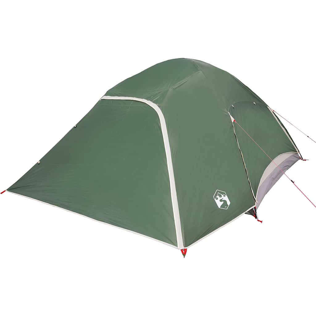 vidaXL Cort de camping cupolă pentru 4 persoane, verde, impermeabil