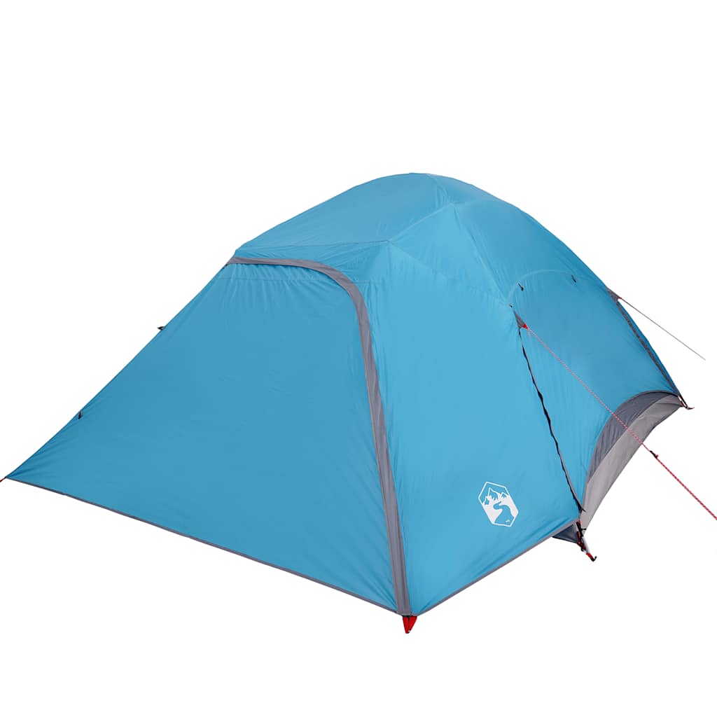 vidaXL Cort de camping cupolă pentru 4 persoane, albastru, impermeabil