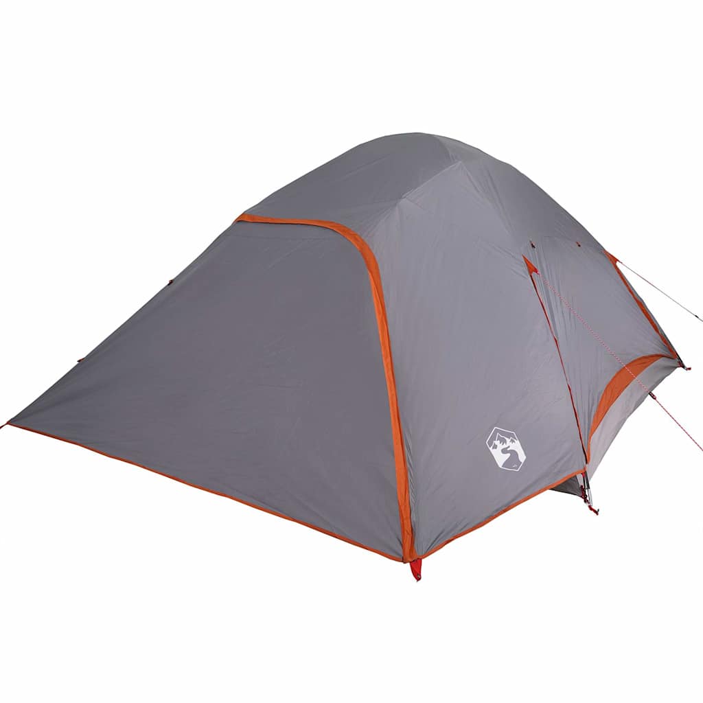 vidaXL Cort de camping cupolă pentru 4 persoane, gri, impermeabil