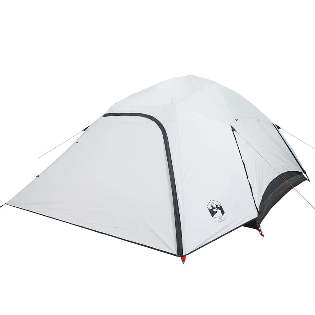 vidaXL Cort camping cupolă 4 persoane alb, țesătură opacă, impermeabil vidaXL Cort camping cupolă 4 persoane alb, țesătură opacă, impermeabil