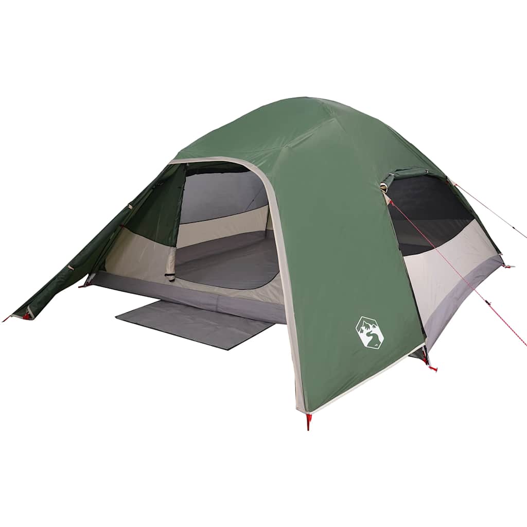 vidaXL Cort de camping cupolă pentru 6 persoane, verde, impermeabil