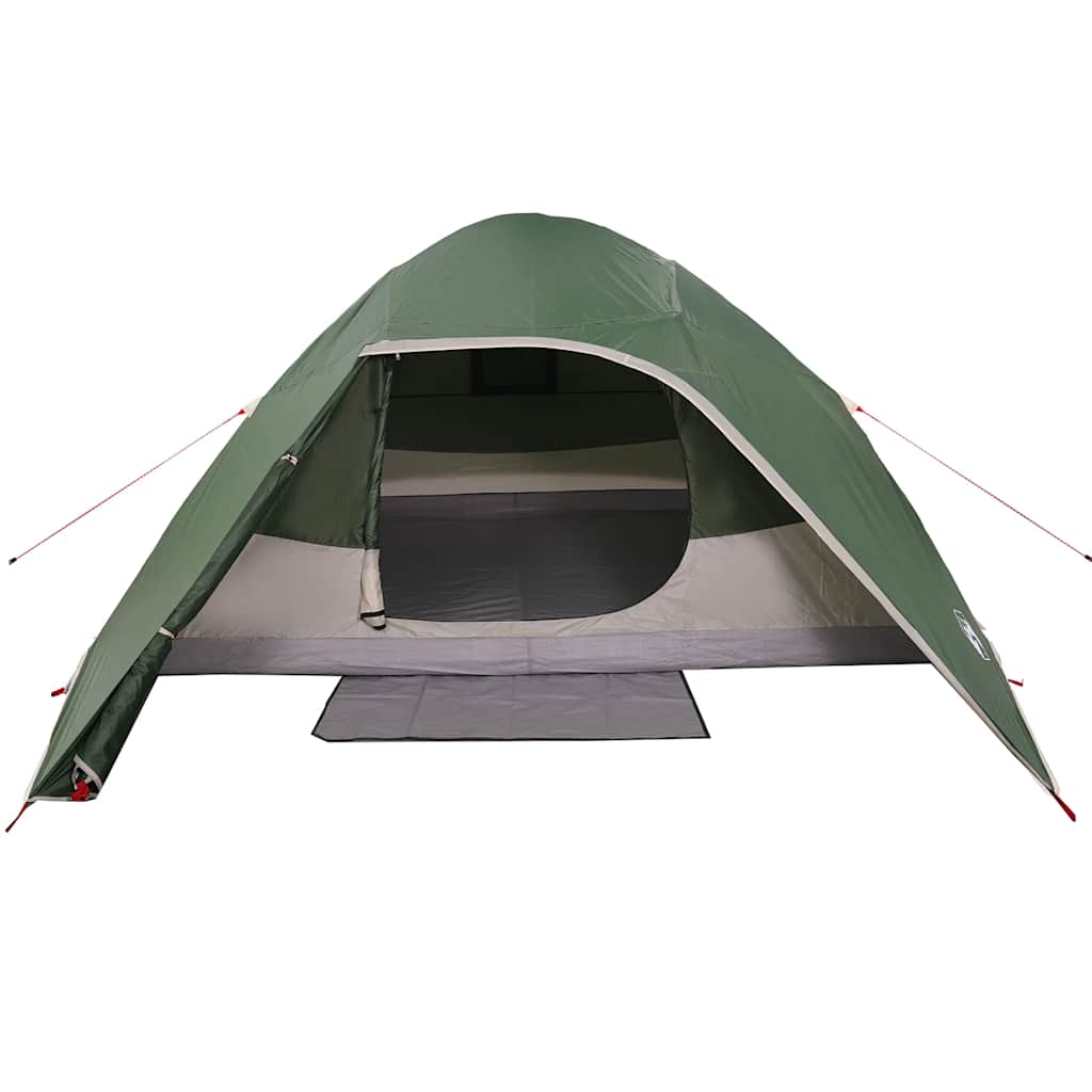 vidaXL Cort de camping cupolă pentru 6 persoane, verde, impermeabil