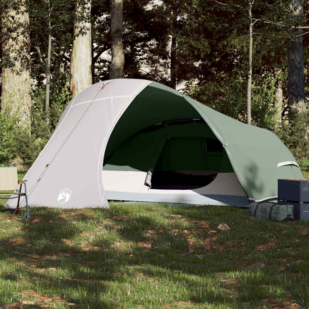 vidaXL Cort de camping cupolă pentru 4 persoane, verde, impermeabil vidaXL Cort de camping cupolă pentru 4 persoane, verde, impermeabil