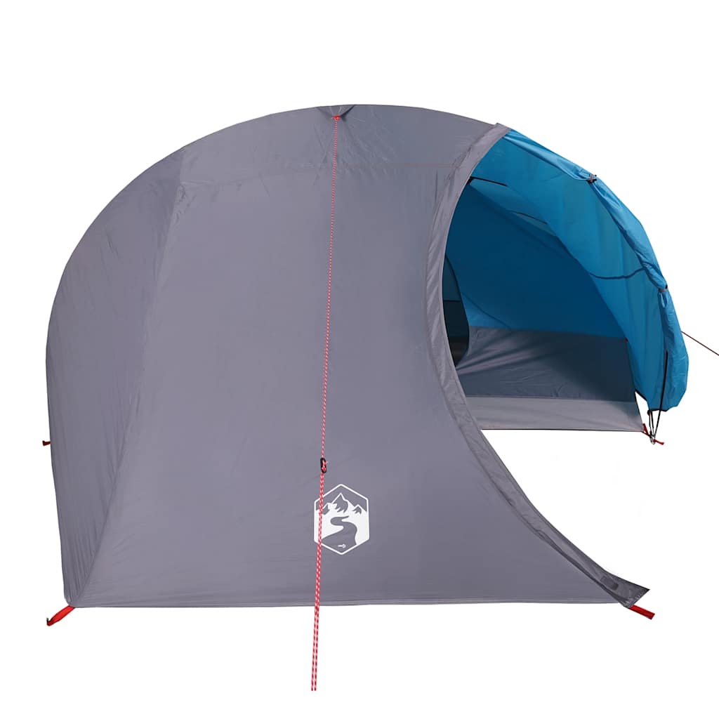vidaXL Cort de camping cupolă pentru 4 persoane, albastru, impermeabil