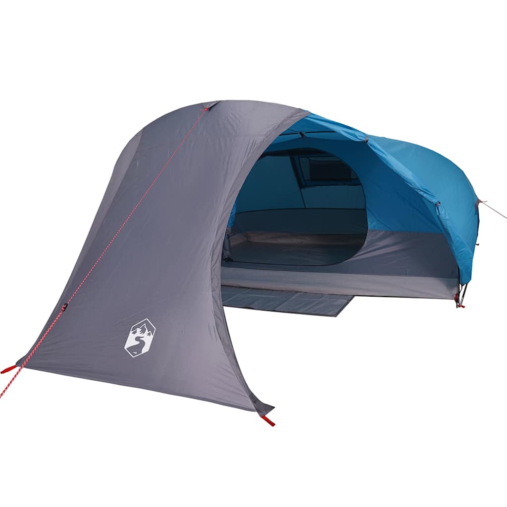 vidaXL Cort de camping cupolă pentru 4 persoane, albastru, impermeabil
