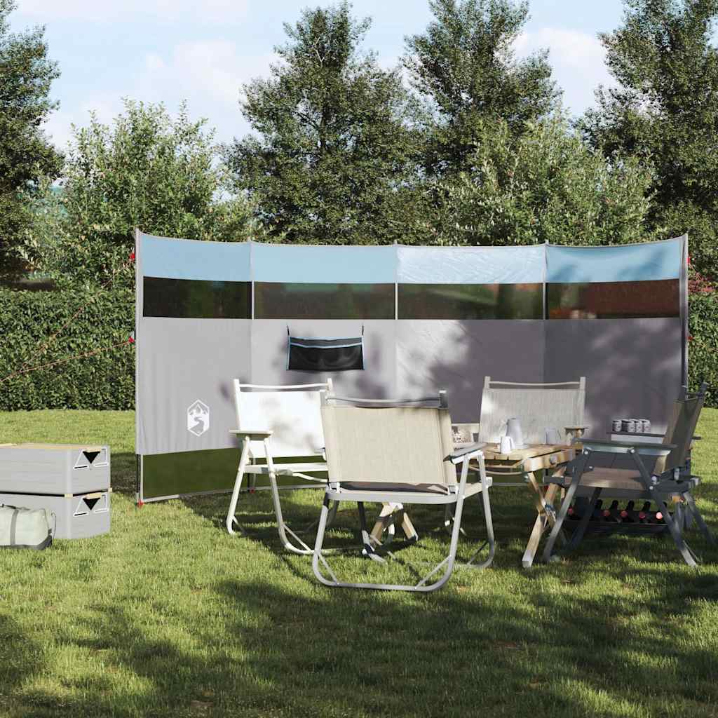 vidaXL Paravan de camping, albastru, 366x152x152 cm, impermeabil vidaXL Paravan de camping, albastru, 366x152x152 cm, impermeabil