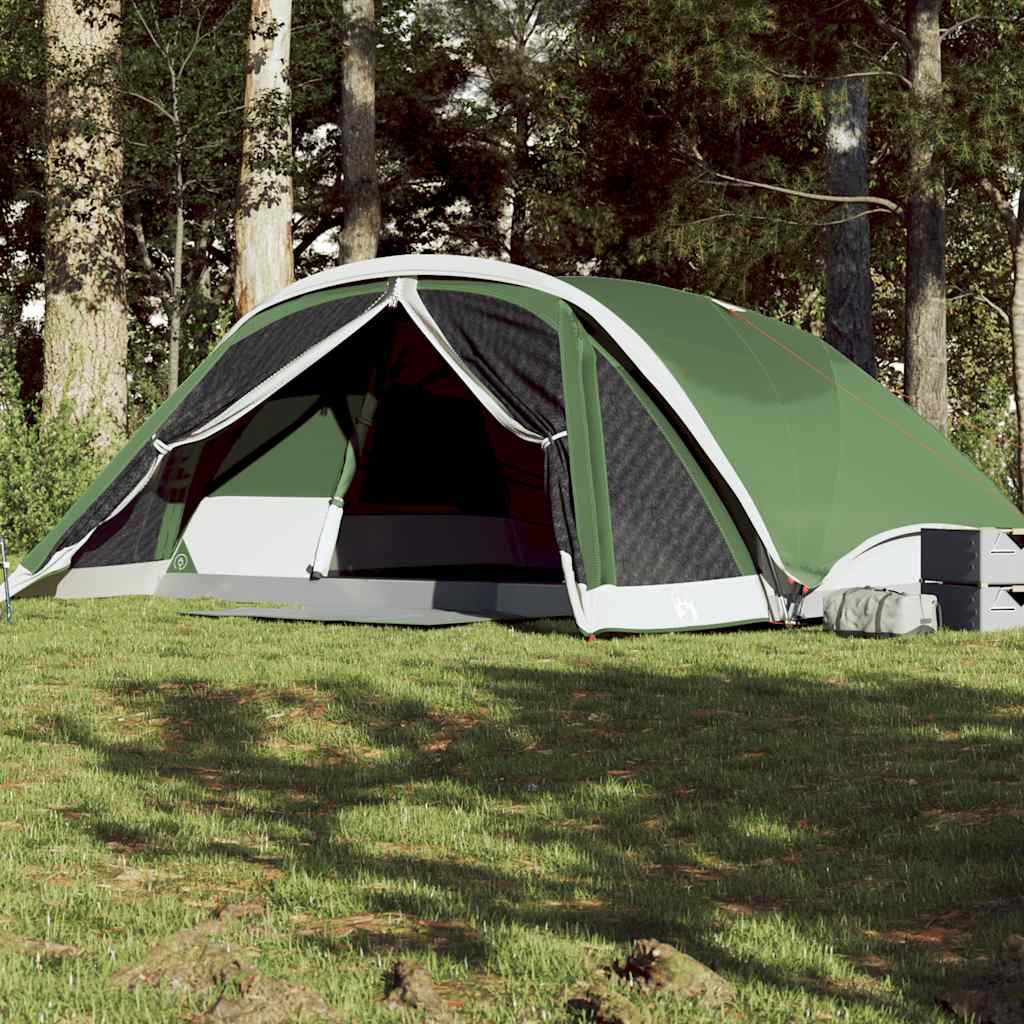 vidaXL Cort de familie pentru 6 persoane, verde, impermeabil vidaXL Cort de familie pentru 6 persoane, verde, impermeabil