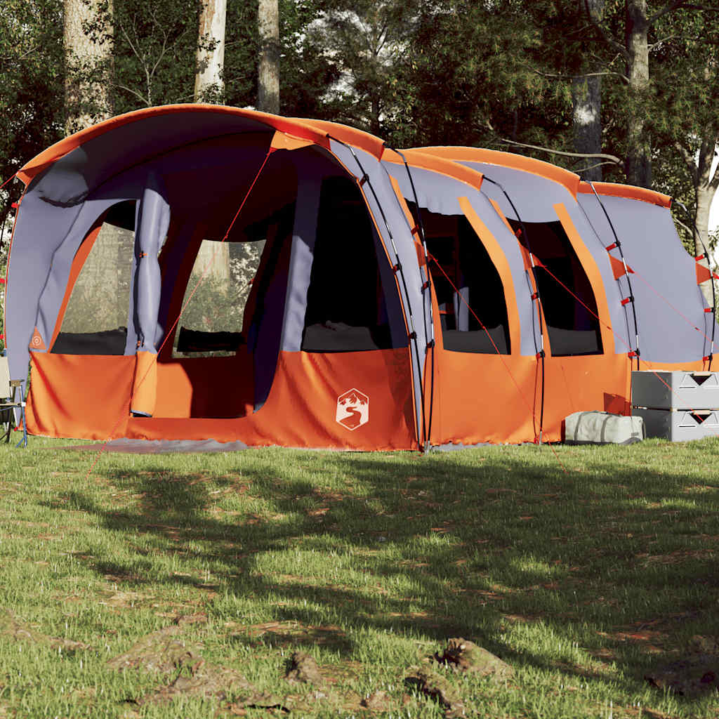 vidaXL Cort de familie tunel pentru 8 persoane, gri, impermeabil