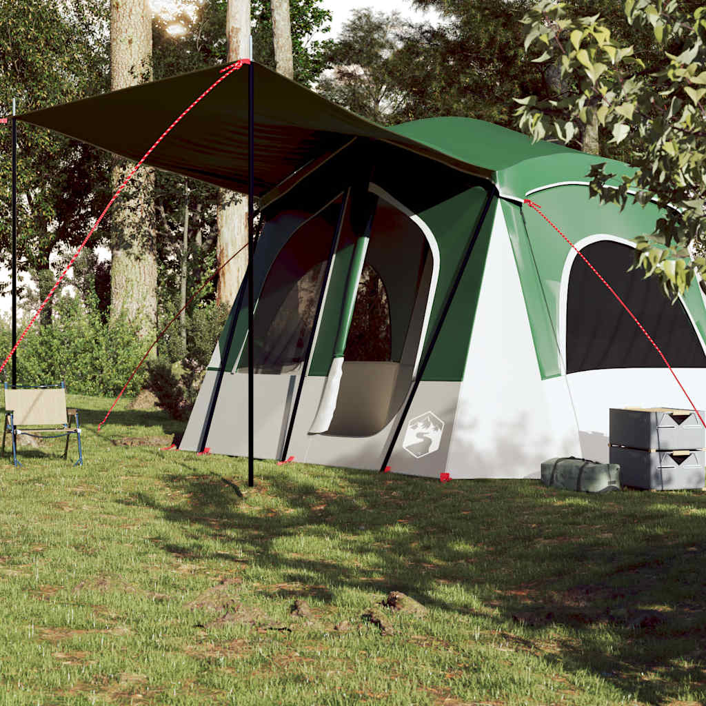 vidaXL Cort cabină de camping, 5 persoane, verde, impermeabil vidaXL Cort cabină de camping, 5 persoane, verde, impermeabil