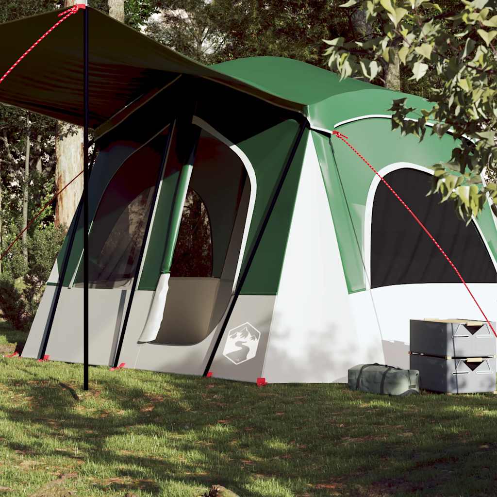 vidaXL Cort cabină de camping, 5 persoane, verde, impermeabil vidaXL Cort cabină de camping, 5 persoane, verde, impermeabil