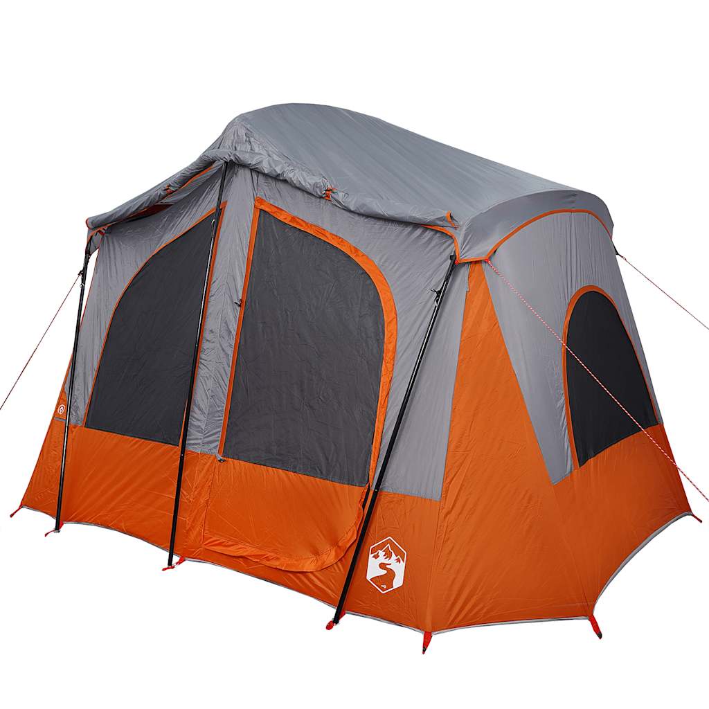 vidaXL Cabină cort de camping 5 persoane gri și portocaliu impermeabil vidaXL Cabină cort de camping 5 persoane gri și portocaliu impermeabil
