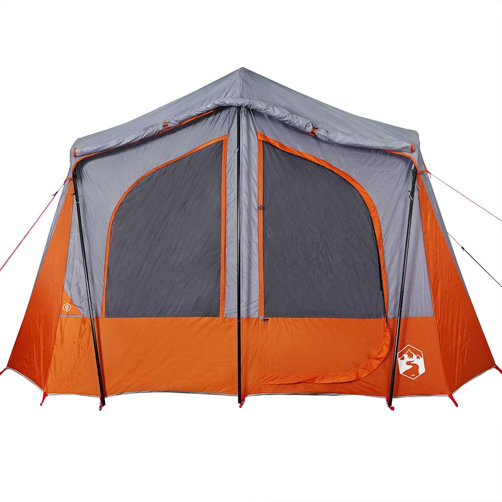 vidaXL Cabină cort de camping 5 persoane gri și portocaliu impermeabil vidaXL Cabină cort de camping 5 persoane gri și portocaliu impermeabil