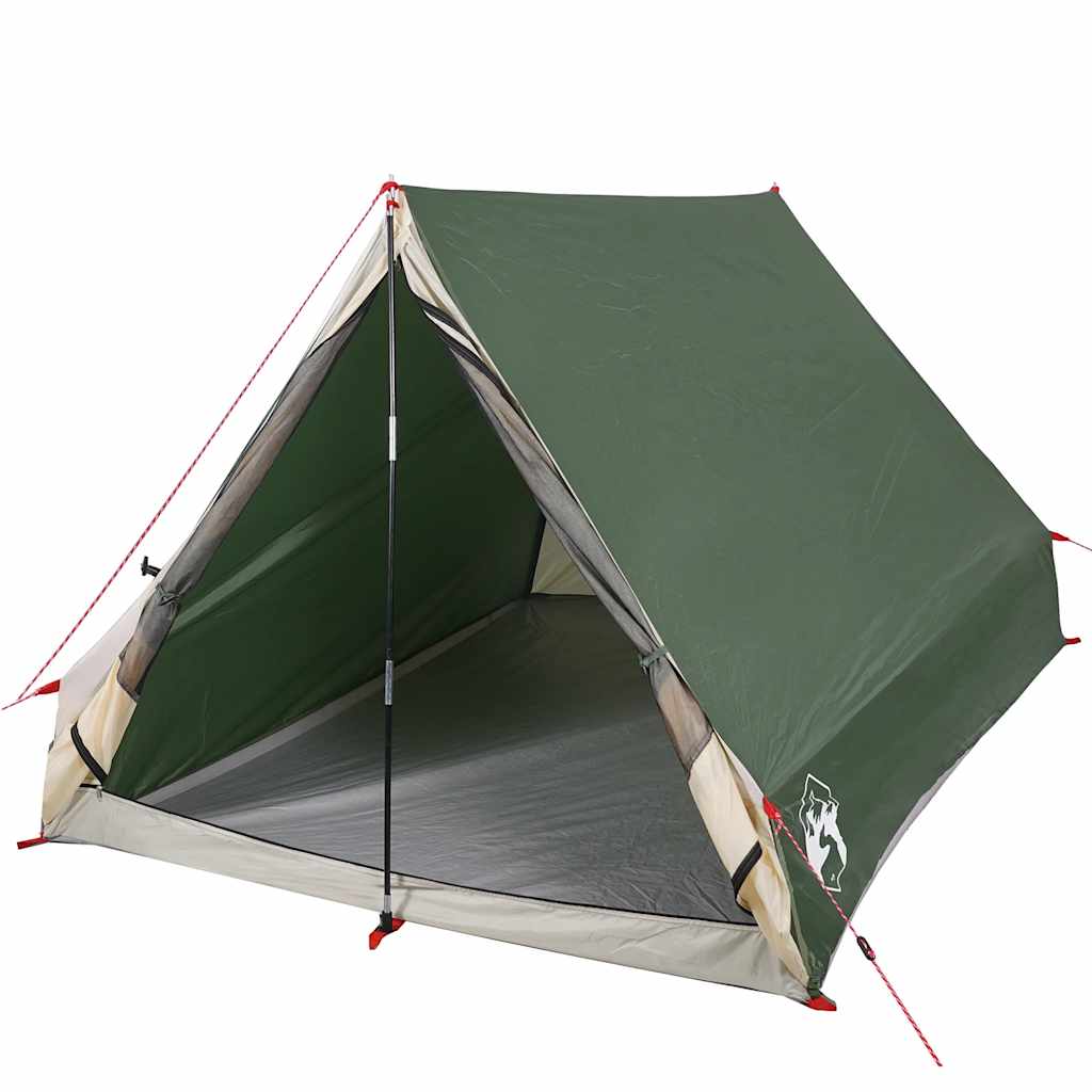 vidaXL Cort de camping cu cadru A, 2 persoane, verde, impermeabil vidaXL Cort de camping cu cadru A, 2 persoane, verde, impermeabil