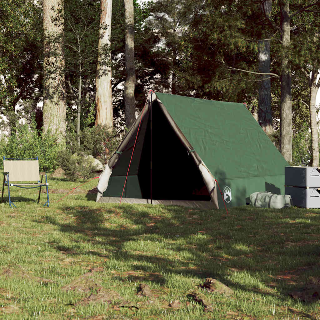 vidaXL Cort de camping cu cadru A, 2 persoane, verde, impermeabil vidaXL Cort de camping cu cadru A, 2 persoane, verde, impermeabil