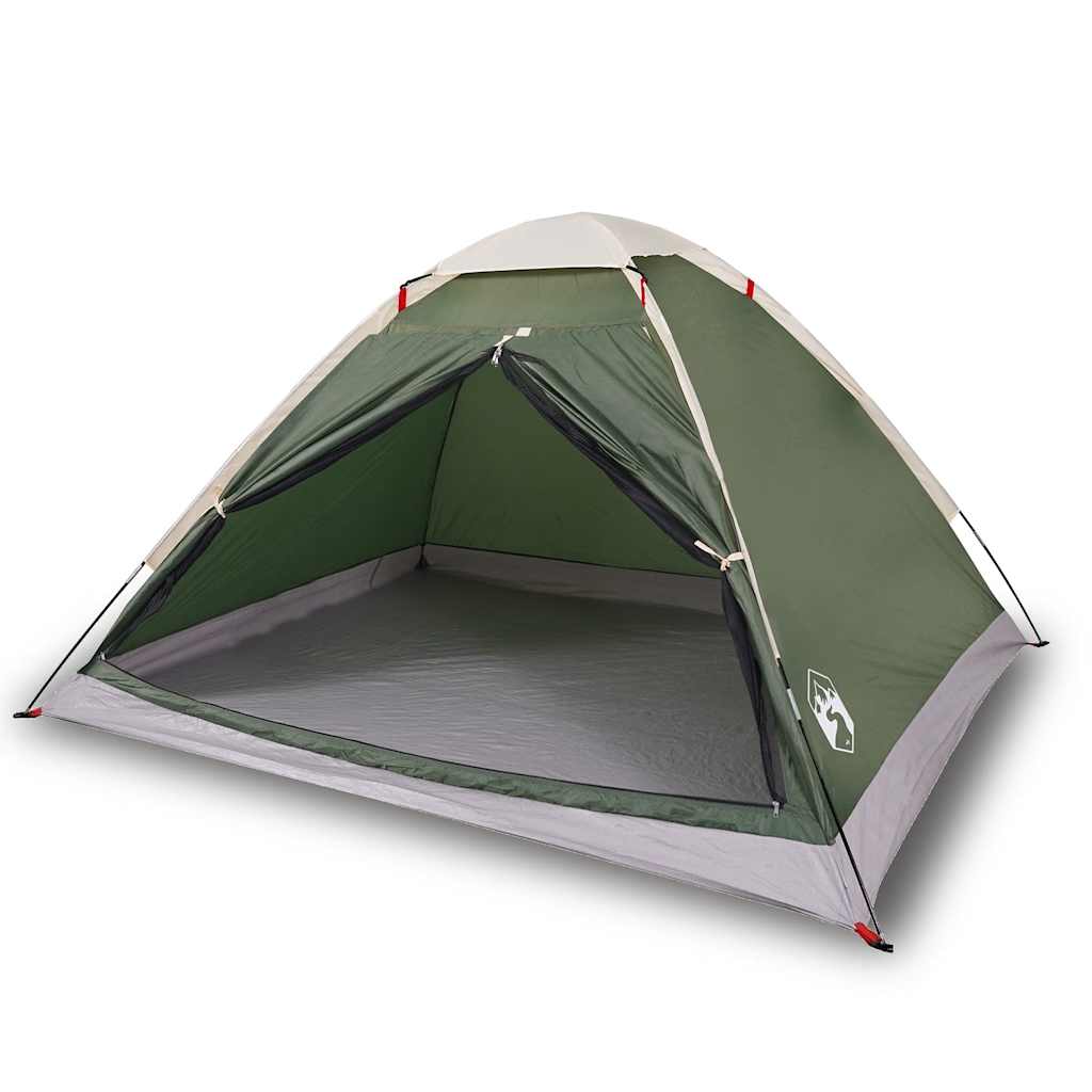 vidaXL Cort de camping cupolă pentru 2 persoane, verde, impermeabil