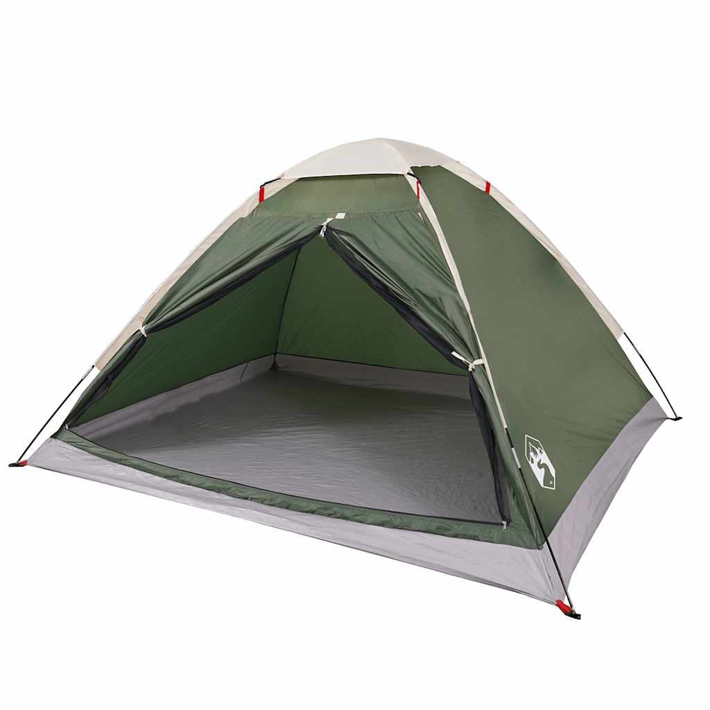 vidaXL Cort de camping cupolă pentru 2 persoane, verde, impermeabil