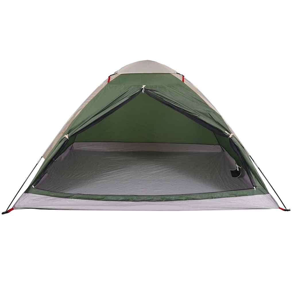 vidaXL Cort de camping cupolă pentru 2 persoane, verde, impermeabil