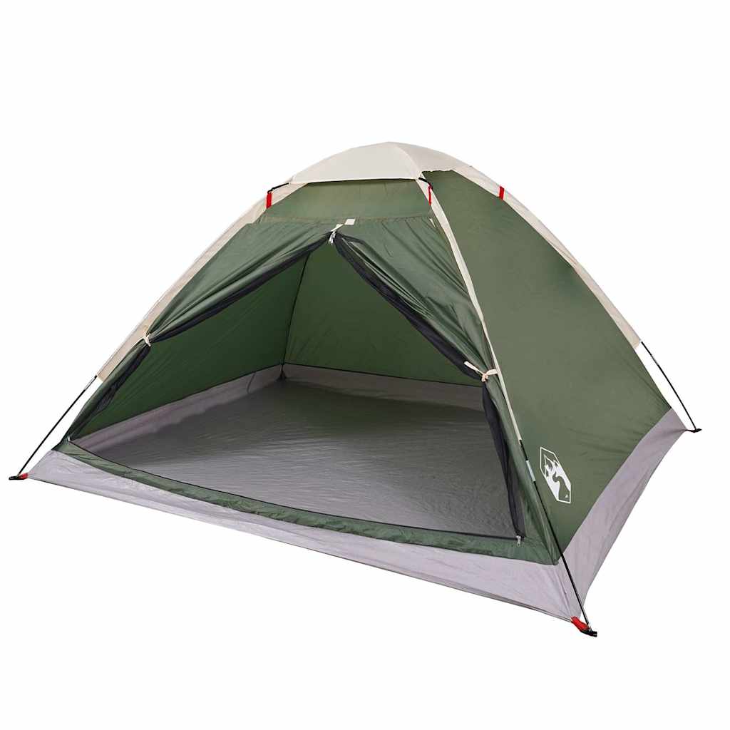 vidaXL Cort de camping cupolă pentru 4 persoane, verde, impermeabil