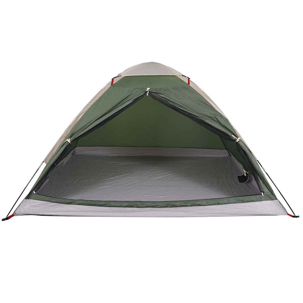 vidaXL Cort de camping cupolă pentru 4 persoane, verde, impermeabil