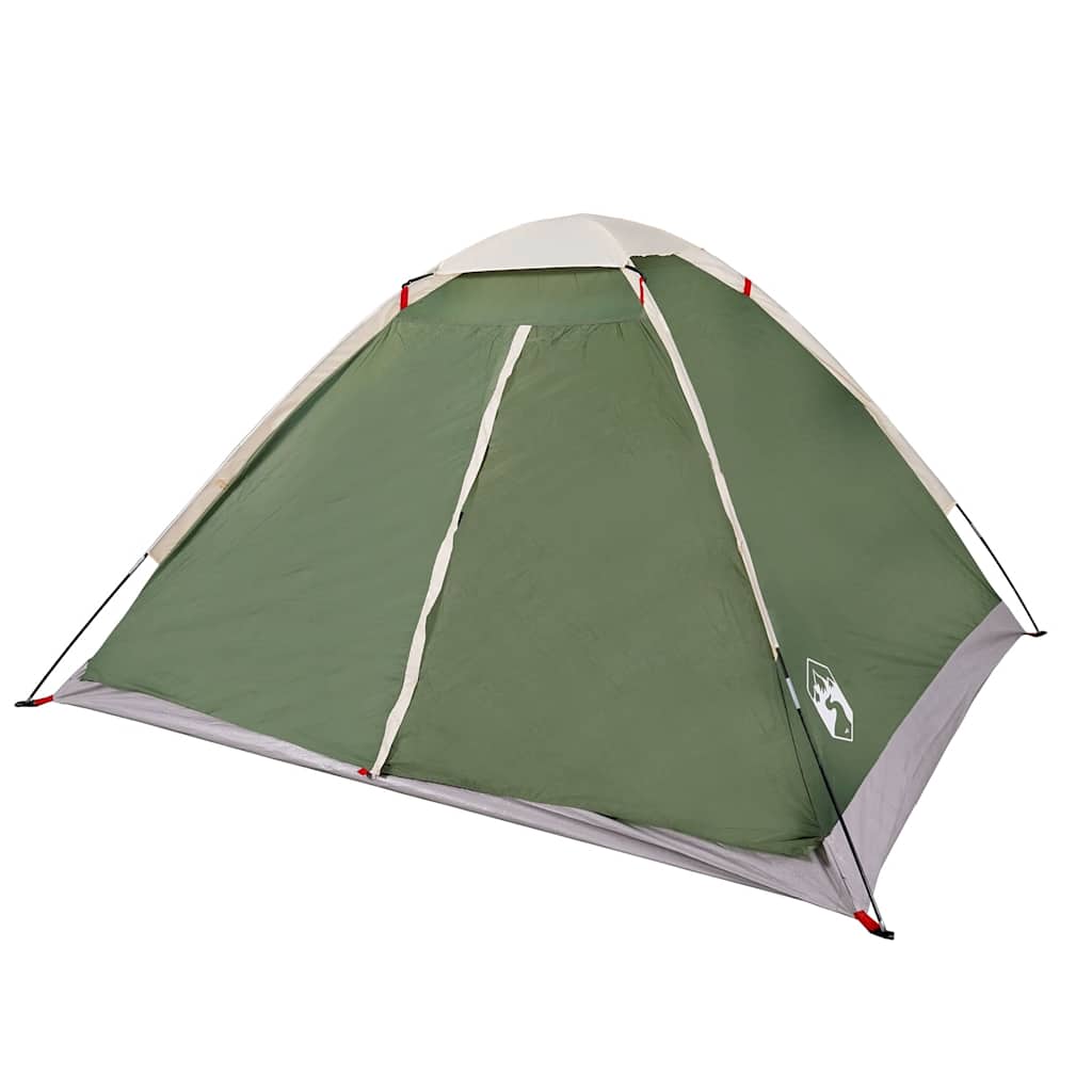 vidaXL Cort de camping cupolă pentru 4 persoane, verde, impermeabil