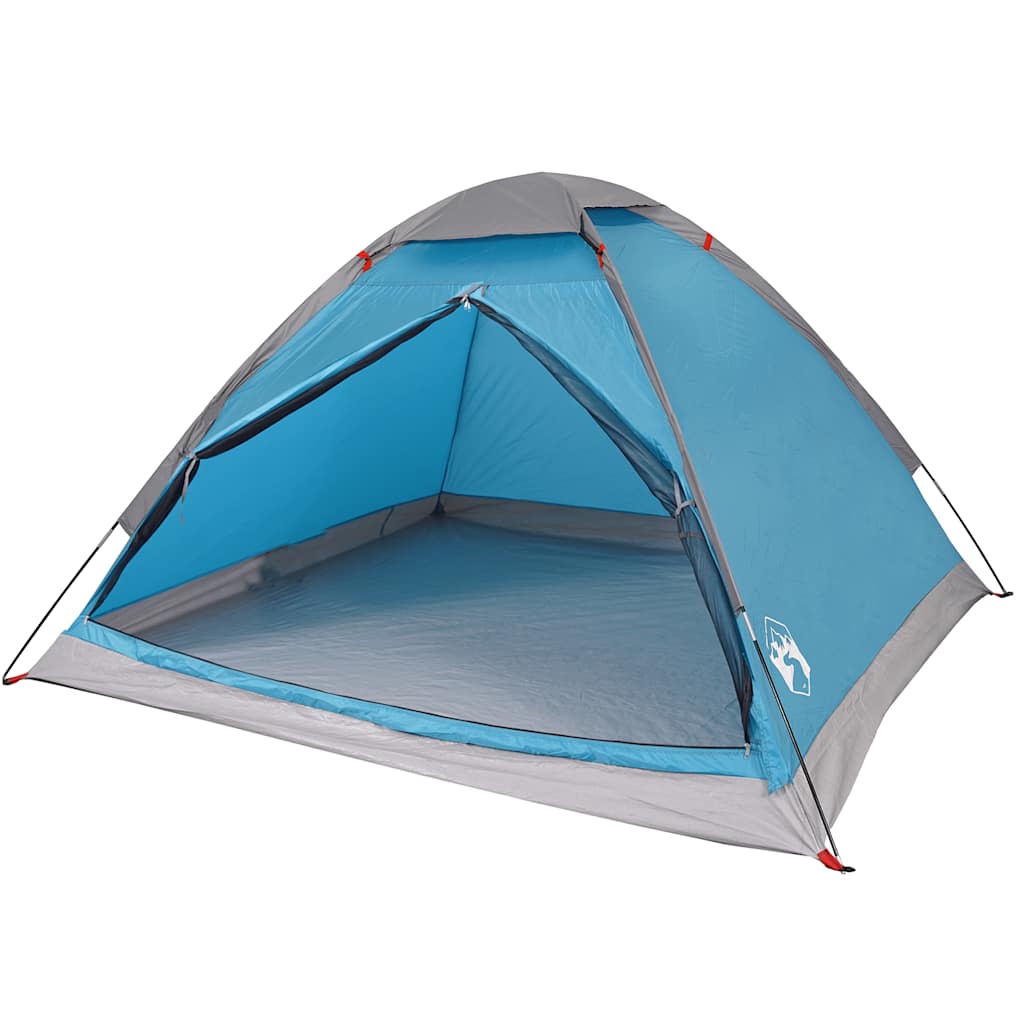 vidaXL Cort de camping cupolă pentru 4 persoane, albastru, impermeabil