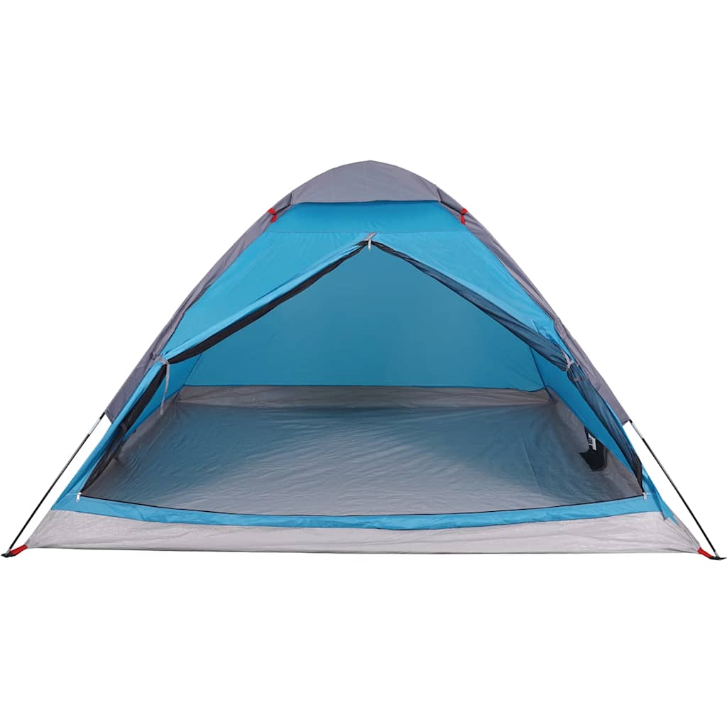 vidaXL Cort de camping cupolă pentru 4 persoane, albastru, impermeabil
