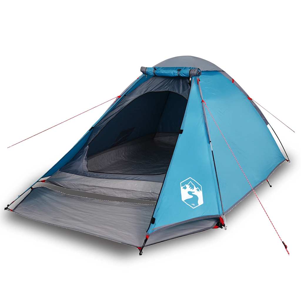 vidaXL Cort de camping cupolă pentru 2 persoane, albastru, impermeabil