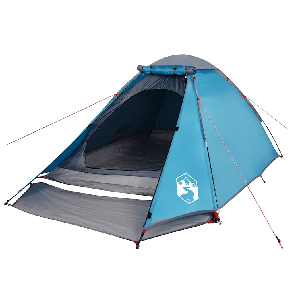 vidaXL Cort de camping cupolă pentru 2 persoane, albastru, impermeabil