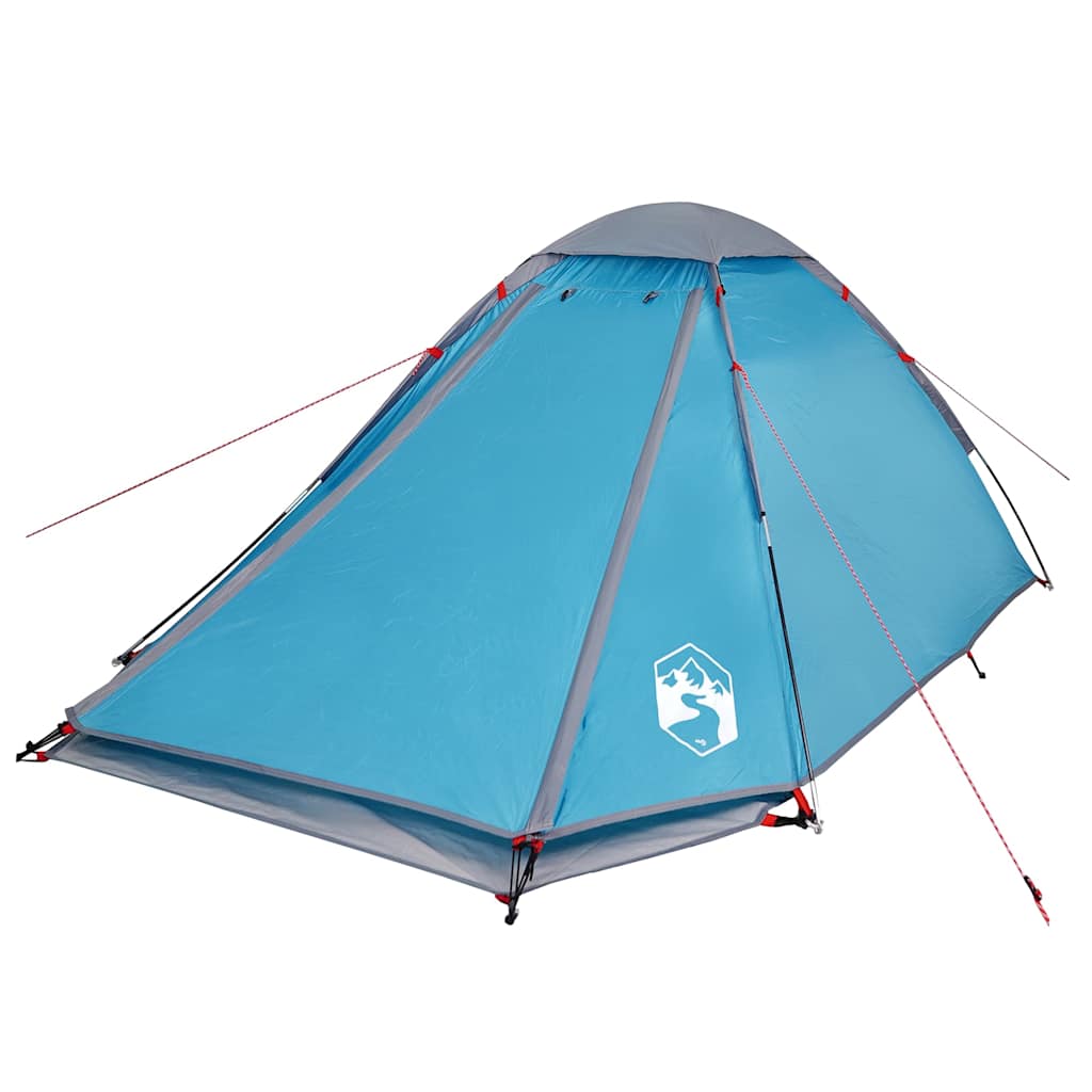 vidaXL Cort de camping cupolă pentru 2 persoane, albastru, impermeabil