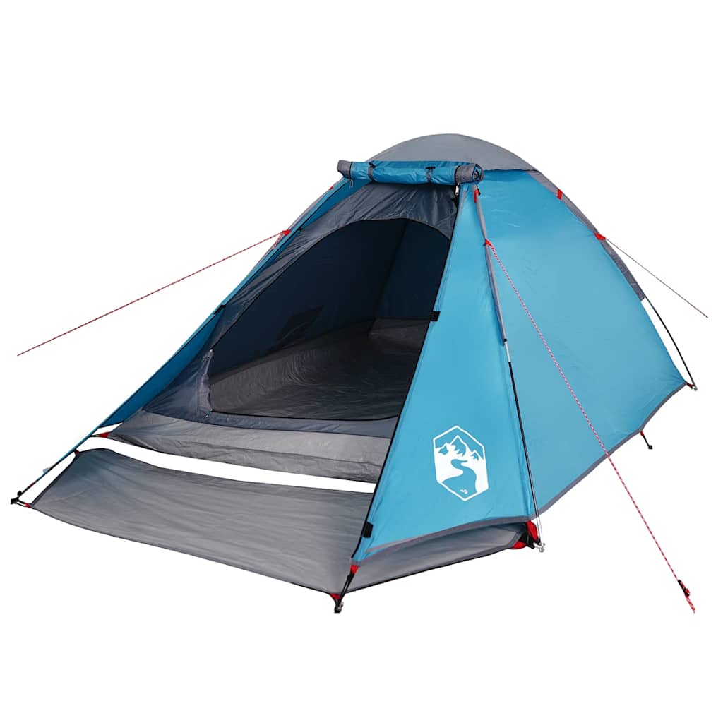 vidaXL Cort de camping cupolă pentru 4 persoane, albastru, impermeabil